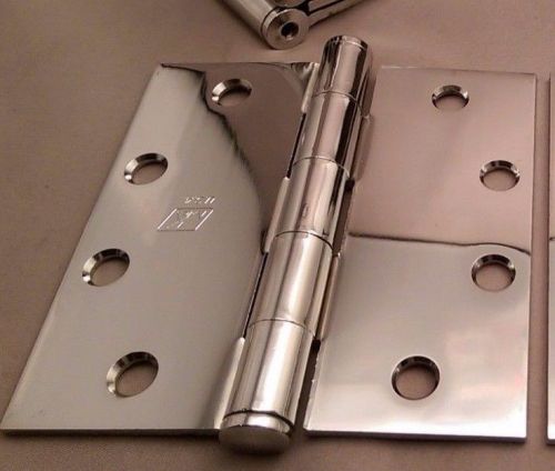 Mckinney t2714 chrome plated finish full mortise 5 knuckle hinges 4.5&#034; x 4.5&#034; for sale