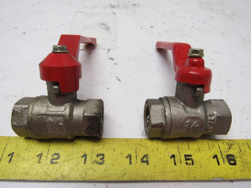 3/8&#034; fnpt x fnpt ball valve stainless steel 2 piece lot of 2 for sale