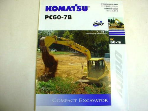Komatsu PC60-7B Hydraulic Excavator Brochure