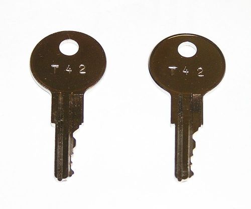 2 - T42 Replacement Keys fit Traulsen &amp; True Refrigeration Equipment