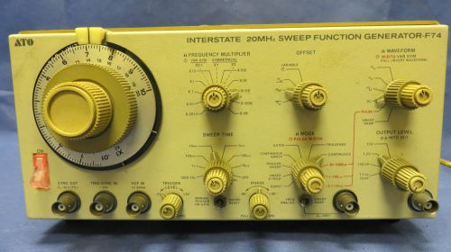 Interstate F-74 F74 20Mhz Sweep Function Generator