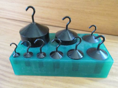 9 pc Set - Balance Beam Scale Weights - Hanging Style - 10g to 1000g + Holdler