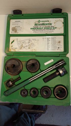 Clean GREENLEE 7238SB USA MADE SLUG-BUSTER RATCHET WRENCH KNOCK OUT SET 1/2&#034;-2&#034;