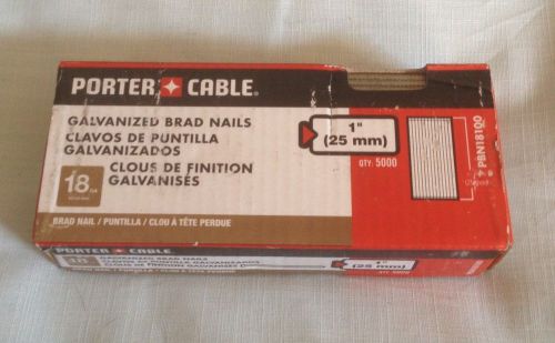 Porter-Cable PBN18100 Box of 5,000 1&#034; 18 Gauge Galvanized Brad Nails New