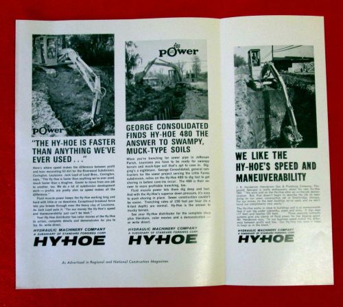 1960s vintage Hyhoe 480 Hyhoe 580 Sales Leaflet Flysheet golc2