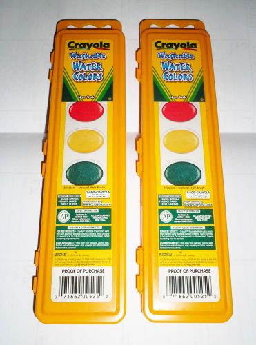 Crayola Watercolor Paints - 2 packs with 8 colors w/Brush