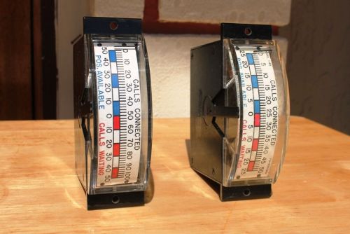 Two Vintage International Instruments Horizontal Panel Meters Tested; Working.