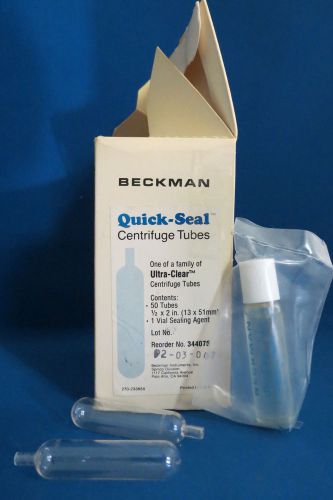 Beckman CentrifugeTubes Quick Seal Ultra-Clear 5.1mL 13 x 51 mm  #344075  Qty 42