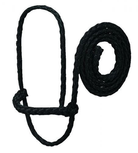 Weaver leather poly rope sheep halter - black - one size for sale