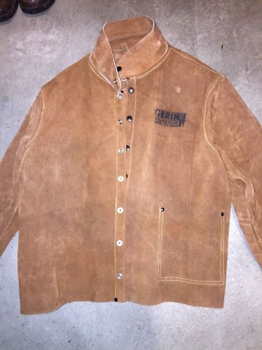 LEATHER WELDING JACKET Size Large Steiner Industries 92142