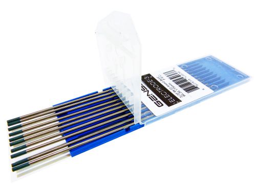 10 genssi 2% lanthanated tungsten tig electrodes 3/32 x 7&#034; 2.4mm 175mm blue wl20 for sale