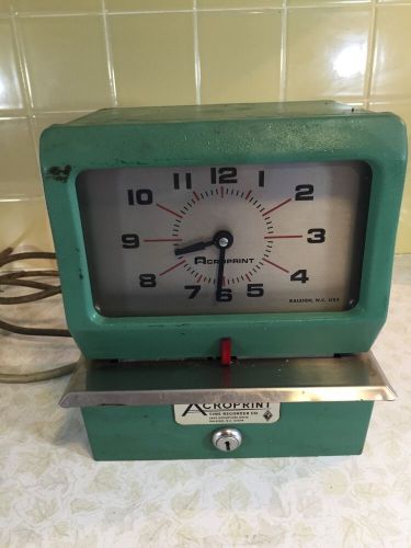 Industrial Office ACROPRINT Time Recorder Clock 150NR4  for parts or repair