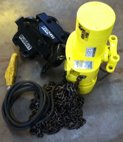 Budgit 2 ton electric chain hoist with trolley 8 fpm for sale