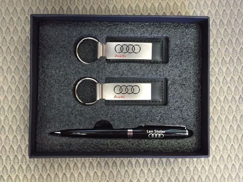 Audi Gift Box Set with 2 Key Rings and Pen