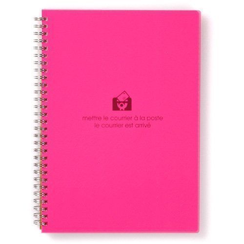 etranger di costarica double ring notebook TRANSPARENCY Pink B5 SNY-B5-62