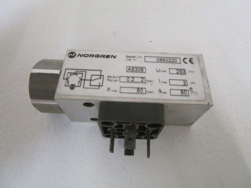 NORGREN PRESSURE SWITCH 0880220 *NEW OUT OF BOX*