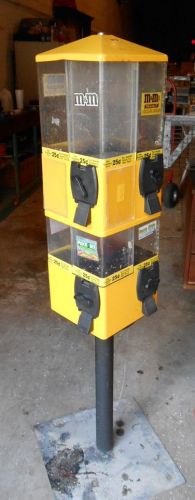 Used No Key Yellow UTurn Eliminator Gumball Candy Vending Machine 8-Section