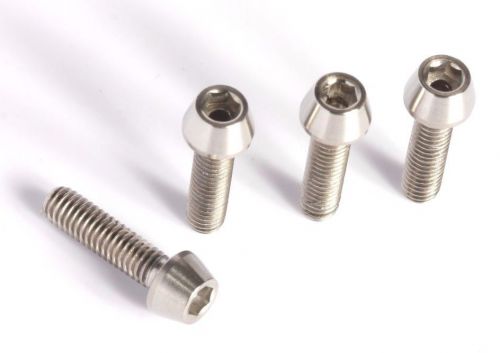 M4x15 titanium screws taper head 4 pieces 6al4v aerospace grade m4x15 bolts for sale