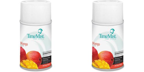 TimeMist Metered Fragrance Dispenser Refill, Mango 6.6 Ounce Aerosol Can, 2 Pack