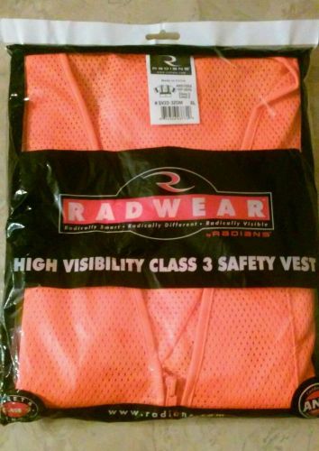 Radwear XL High Visibility Class 3 Safety Vest NEW IN PACK