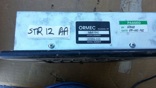 Ormec mmi-840 operator module man machine interface for sale