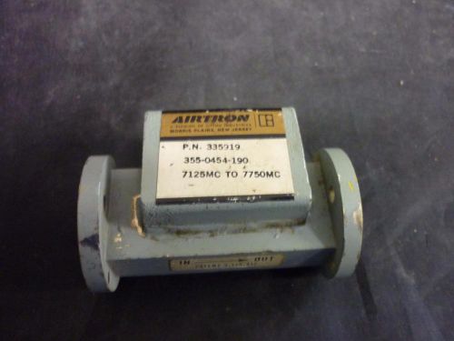 Airtron/ Litton Waveguide RF Isolator 7125-7750 MC 7.125-7.75 GHz Model 335919