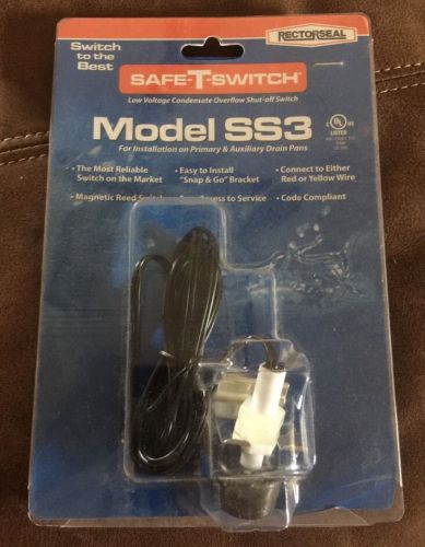 Rectorseal safe-t-switch model ss3, low voltage condensate overflow shut-off for sale
