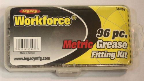 NEW  Legacy Workforce L5990 96pc Metric Grease Fitting Kit