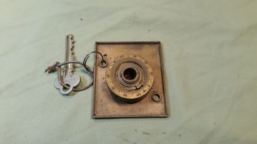 Vintage Mosler Wheel Pack w/ Brass Colored Cover and key