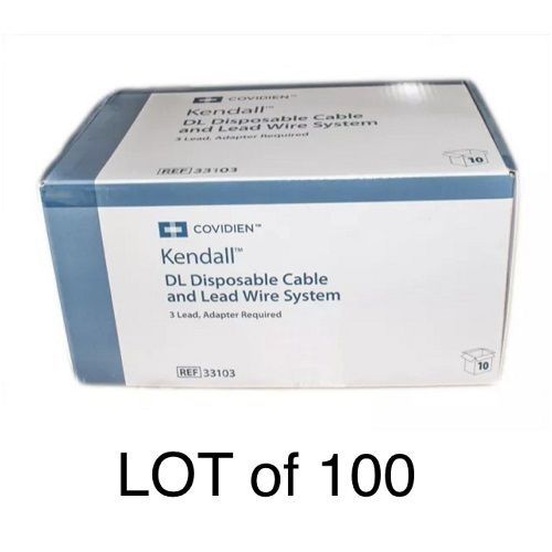 Covidien Kendall dl disposable cable and lead wire system 33103 NEW Lot of 100