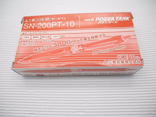 10pcs Uni-Ball POWER TANK 1.0mm medium point ball ballpoint pen RED(Japan)