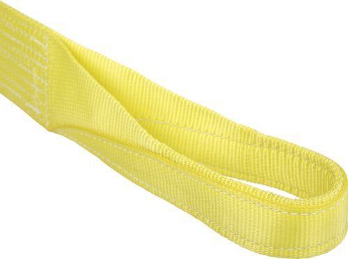 Mazzella ee2-901 polyester web sling, eye-and-eye, yellow, 2 ply, 3 length, 1&#034; for sale