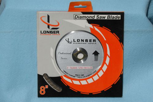 LONGER DIAMOND TOOL  8&#034; PREMIUM TURBO  DRY CUT  DIAMOND BLADE  NEW