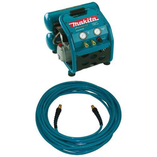 Makita mac2400 2.5 hp air compressor and 1/4 by 50 polyurethane contractor ai... for sale