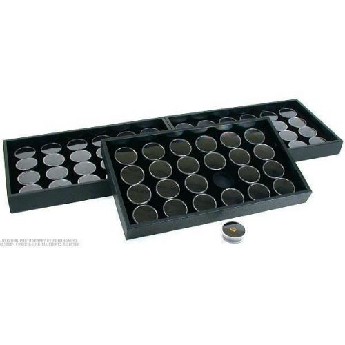 72 gem jars black foam display tray for sale