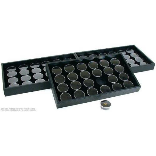 72 Gem Jars Black Foam Display Tray