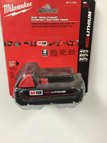 Milwaukee Red Lithium M18 System Compact Battery Pack - Inventory Overstock!