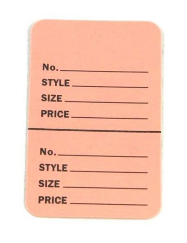 300 BABY PINK 2.75&#034;x1.75&#034; Large Perforated Unstrung Price Consignment Stor Tags