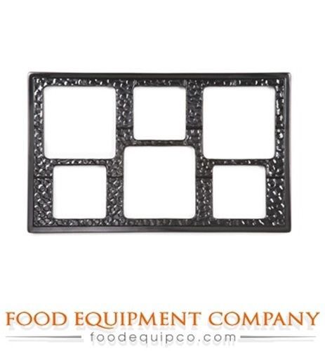 GET Enterprises ML-162-BK Melamine Salad Bar Tile Square Cutout Tile