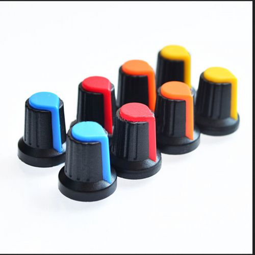Quality 10PCS Face Plastic for Rotary Taper Potentiometer Hole 6mm Knob esus