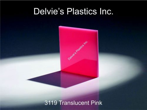 1 Sheet 1/8&#034; Pink Cell Cast Acrylic Plexiglass  12&#034; x 24&#034;
