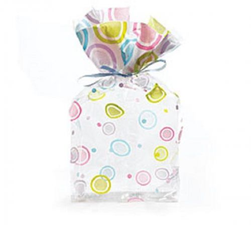 Gift Favor Candy Cello Bag 11&#034;Hx5&#034;Wx2 1/2&#034;D Multi Mod Dots FDA Approved