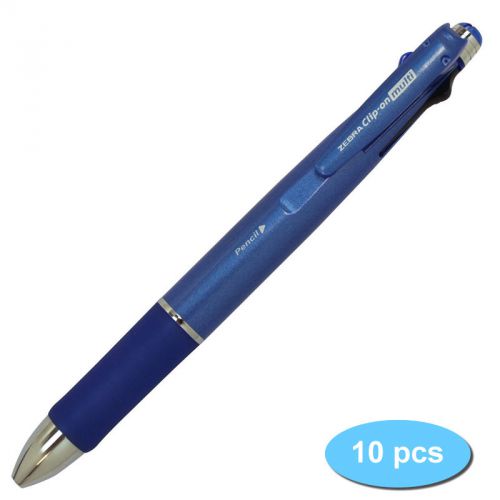 GENUINE Zebra B4SA2 Clip-on multi 1000 0.7mm Multifunctional Pen (10pcs) - Blue