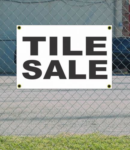 2x3 TILE SALE Black &amp; White Banner Sign NEW Discount Size &amp; Price FREE SHIP