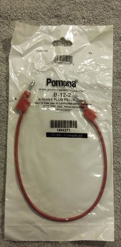 Patch Cord Banana to Banana Plug 12 &#034; RED - POMONA B-12-2