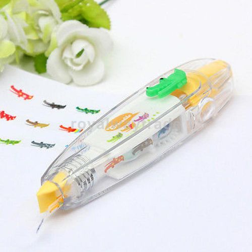 Creative Stationery Push Correction Tape for Kids Key Tags Sign Yellow