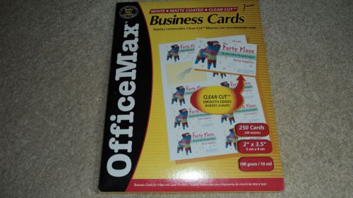 OfficeMax Smooth Edge Business Cards 250 Cards 2”x3.5”