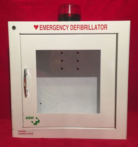 Emergency defibrillator case cabinet w/light &amp; alarm- working for sale