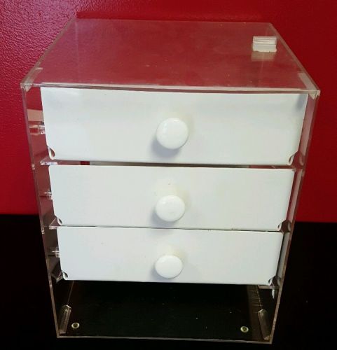Clear 3-drawer acrylic display case cookies brownies countertop for sale