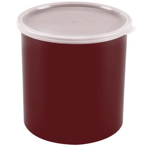 Cambro cp27-416 plastic solid crock with lid, 2.7-quart, cranberry for sale